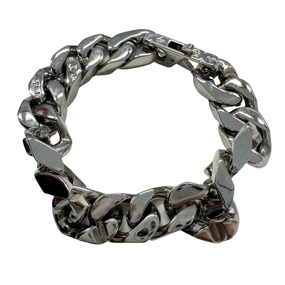 Louis Vuitton LOUIS VUITTON Bracelet for Men, Brand Metal Leather LV Chain Li...